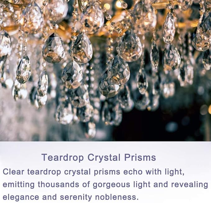 Fushing Teardrop Crystal Strands, 1ft Hanging Crystal Beads Chain Garland - Image 6