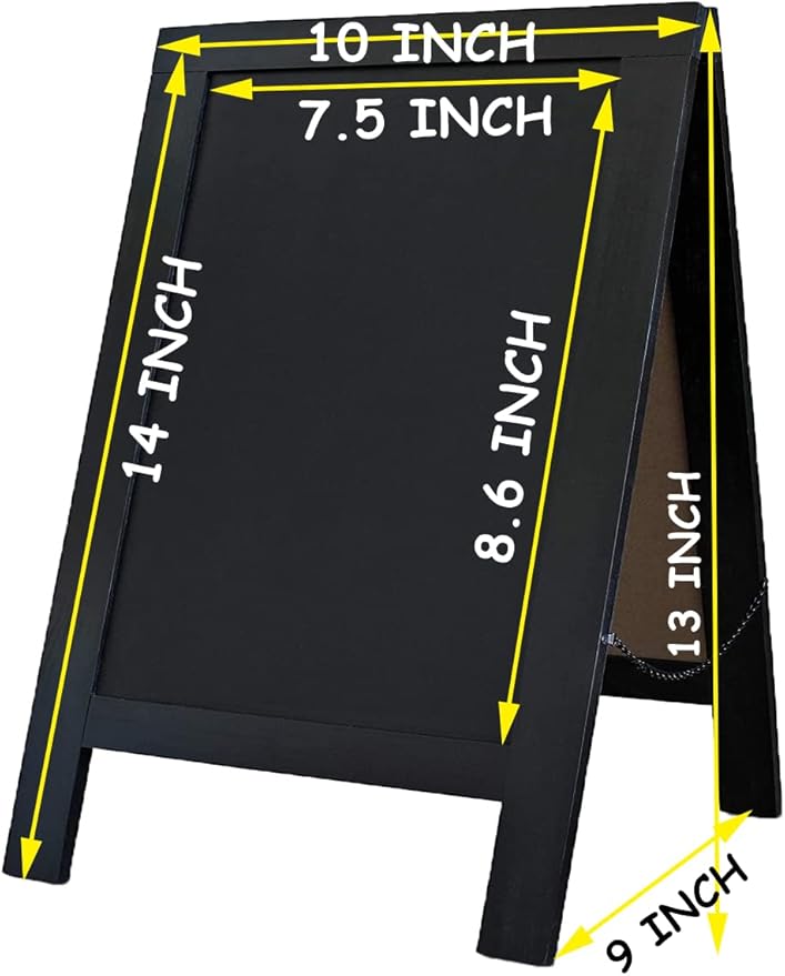Rustic Whitewash Double Sided Chalkboard - Image 2