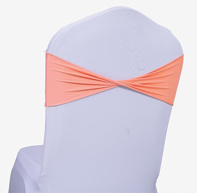 MDS Pack of 150 Spandex Chair Sashes Bows Elastic Stretch Dining Chair Bands by MDS
