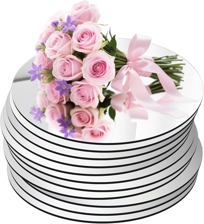 11Pack Round Mirror Centerpieces by Cunnikku