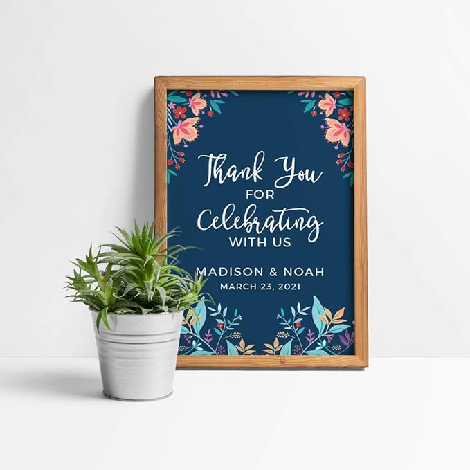 Andaz Press Personalized Extra Large Wedding Easel Board Party Sign, 12x18-inch - Image 6