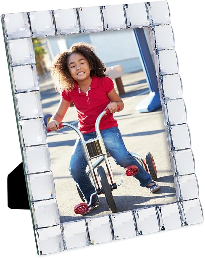 Isaac Jacobs Decorative Sparkling Clear Jewel Picture Frame, Photo Display & - Image 5