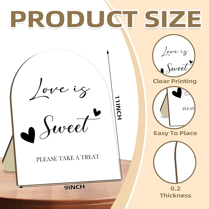 Love is Sweet Please Take A Treat, Dessert Table Sign, Minimalist Bridal Shower - Image 2