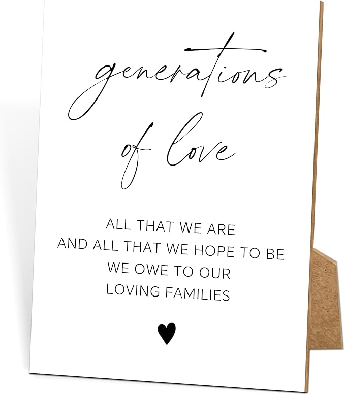 Wedding Signs for Reception, 8x11 White Minimalist Style Love Signs for Wedding by TCJIU