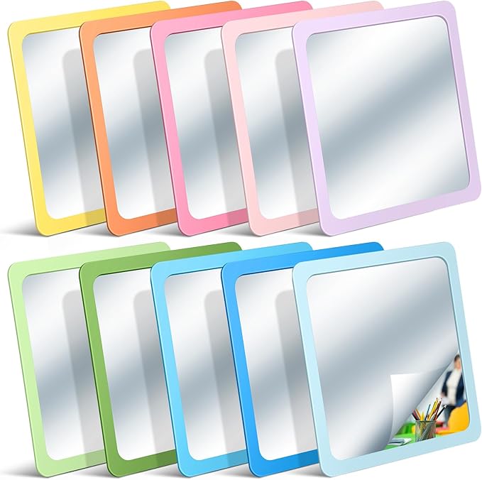 Dandat 10 Pcs Small Mirrors for Kids 6 x 6 Inch Square Shatter Proof Reflector by Dandat