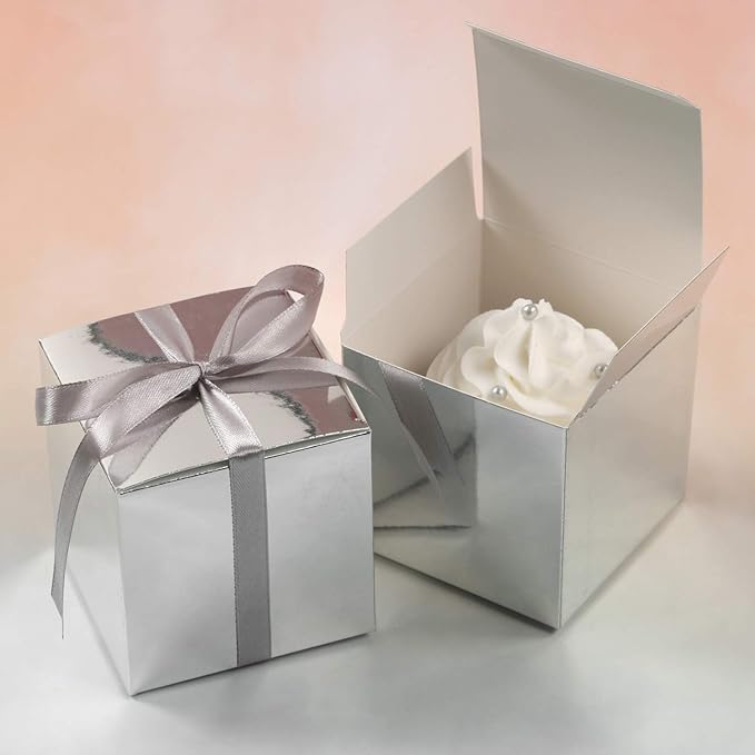 COTOPHER 60pcs Wedding Favor Boxes, Paper Gift Boxes 3x3x3 Inches Small Gift - Image 4