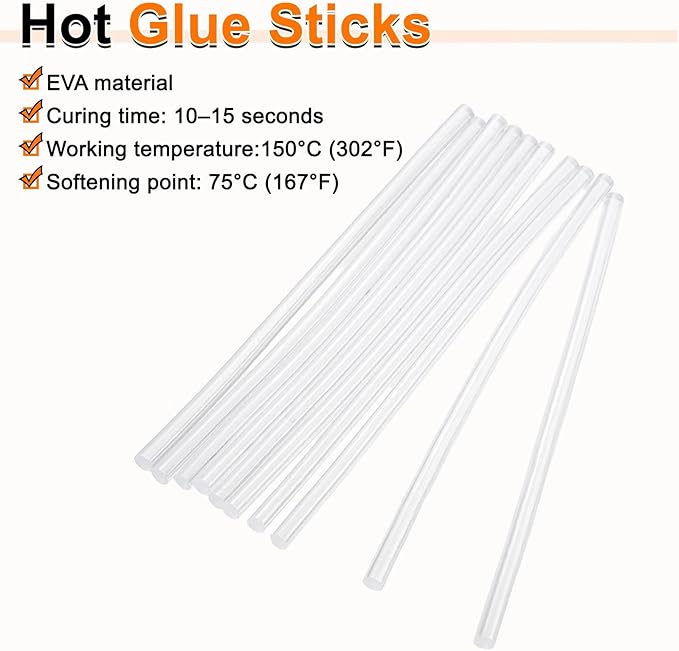 HARFINGTON 10pcs Hot Glue Sticks 0.28" Dia x 8.66" Long EVA Mini Hot Melt - Image 4