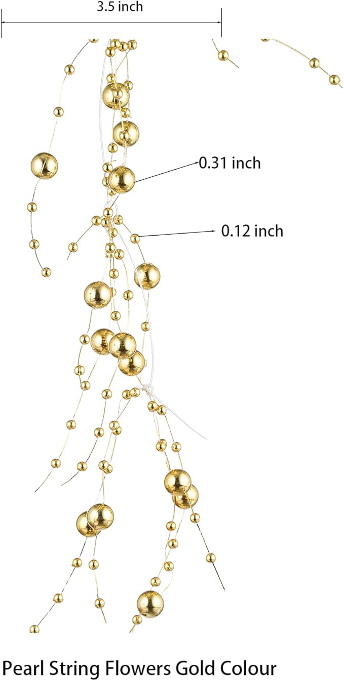 13Feet Pearl String Spool Roll for Floating Candles Faux Pearls Strands Garland - Image 3