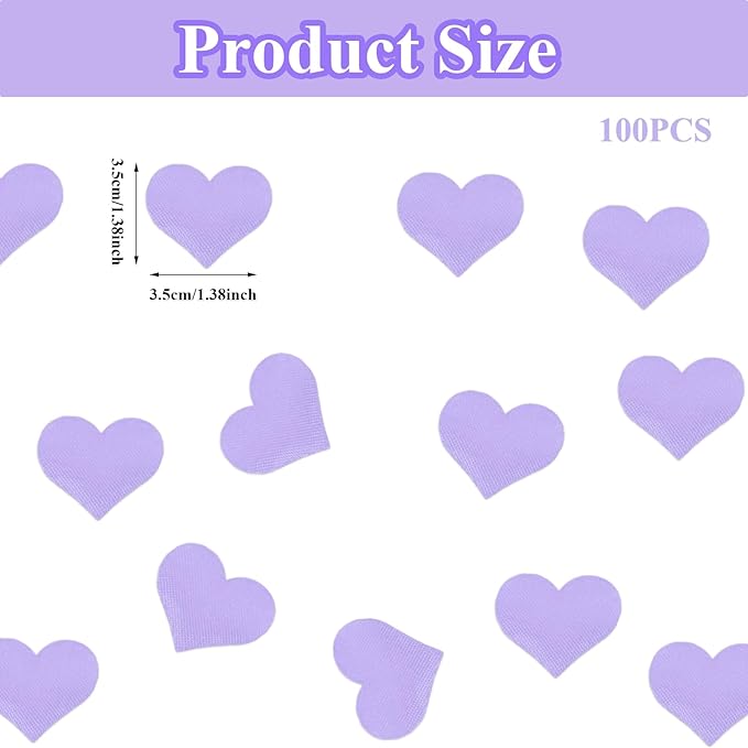 100pcs Purple Heart Sponge Confetti Decor Heart Confetti Heart Shape Petals - Image 2