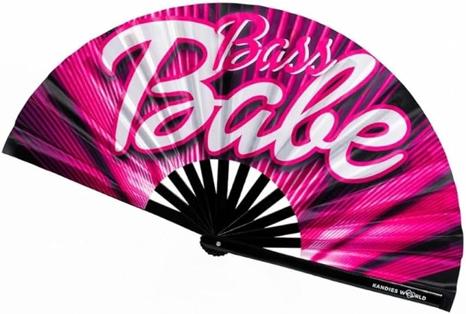 Kandies World UV Reactive Custom Festival Folding Hand Fan by KandiesWorld