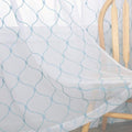 Embroidery Sheer Curtains Blue 63 Inches, Rod Pocket Voile Drapes by MYSTIC-HOME