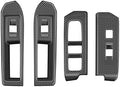 4pcs Carbon Fiber Style Front Rear Doors Window Glass Lift Switch Panel Cover by Deebior