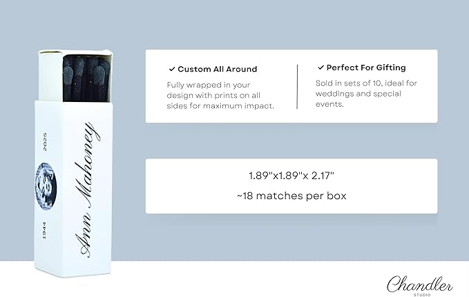 Customizable Funeral Matchboxes – Set of 10 – Memorial Design – Colorful - Image 2