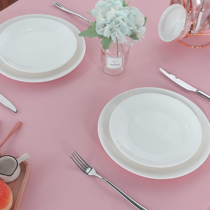 Fitable Rectangle Tablecloth Stain and Wrinkle Resistant Washable Polyester - Image 4