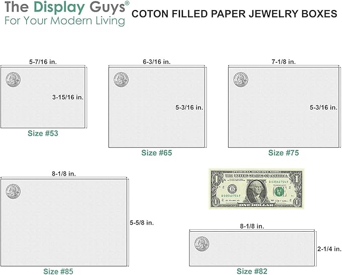 TheDisplayGuys - 25-Pack #53 Kraft Paper Cardboard Gift Boxes/Jewelry Cases w. - Image 7