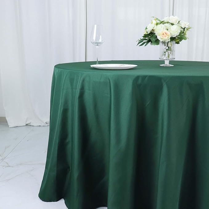 Efavormart Round Tablecloth, 132 Inch Stain & Wrinkle Resistant Washable Table - Image 2
