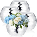 4 Pcs Disco Ball Vases, Plastic Disco Ball Centerpieces 6" X 6.7" Disco Ball by MXOYOXM