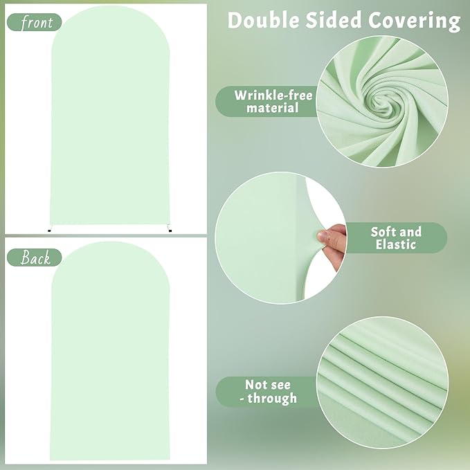 7.2FT Sage Green Arch Cover - Image 4