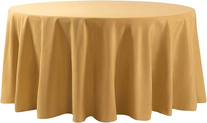 120 inch Round Tablecloth Washable Polyester Table Cloth Decorative Table Cover - Image 2