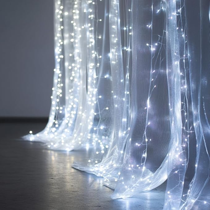 Fairy Curtain Lights, 200 LED Upgraded Tangle-Free Hanging Lights - Image 4
