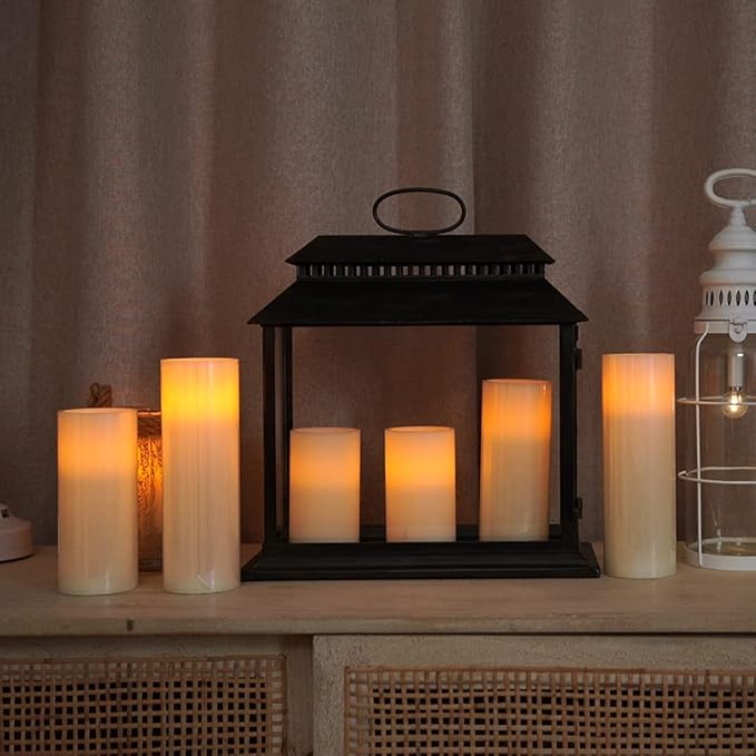 Homemory 9" x 3" Flameless Candles Battery Operated, Flickering LED Pillar - Image 7