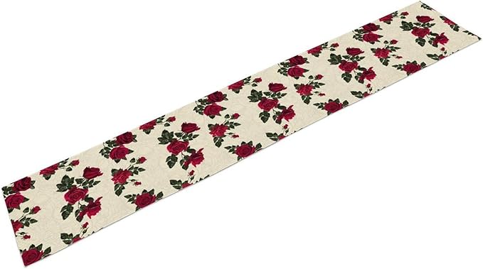 Vintage Rose Table Runner, 13x90 Inch - Image 8