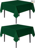 sancua Square Tablecloths 60x60 Inch Hunter Green, 2 Pack by sancua