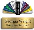 Custom Engraved Name Tag 1" x 3" Personalized Badge Magnetic or Pin Backing by GemAwards