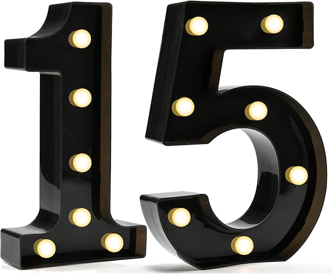 Pooqla Decorative Led Light Up Number Letters by Pooqla