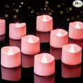 Homemory Pink Tea Lights Candles Battery Operated, 200+Hour Flameless by Homemory