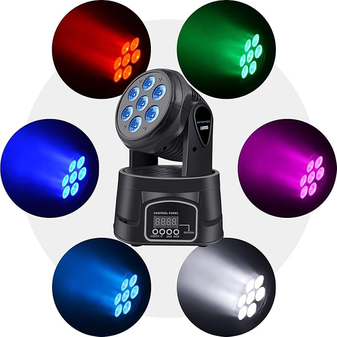 BETOPPER DJ Lights Moving Head, RGBW Mini Stage Lights Moving Head, DMX DJ - Image 5