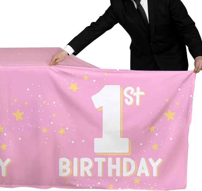 Gatherfun Baby Girl Party Supplies Set: 1st Birthday Decorations, Includes - Image 6