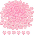 Fangoo 220 Pieces Pink Acrylic Heart Flat Back Heart Gems by Fangoo