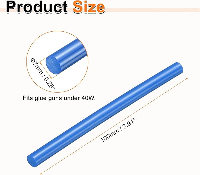 HARFINGTON 10pcs Hot Glue Sticks 0.28" Dia x 3.94" Long EVA Mini Hot Melt - Image 2