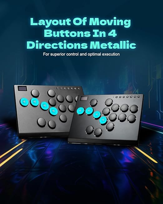 Borcham Haute42 M16 All-Button Arcade Stick, Leverless Arcade Controller - Image 3