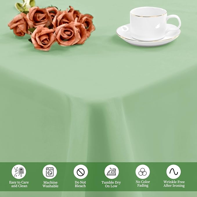12 Pack Sage Green Tablecloths for Rectangle Tables 60 x 126 Inch Sage Green - Image 5