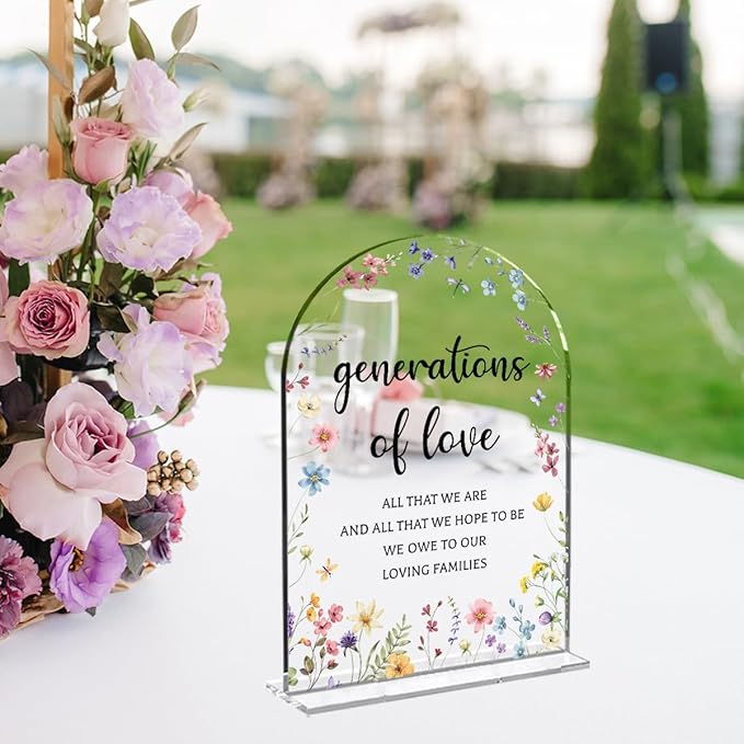 Wedding Sign，Genrations of Love Sign, Wedding Supplies 5x7 Inch, Kids Wedding - Image 3