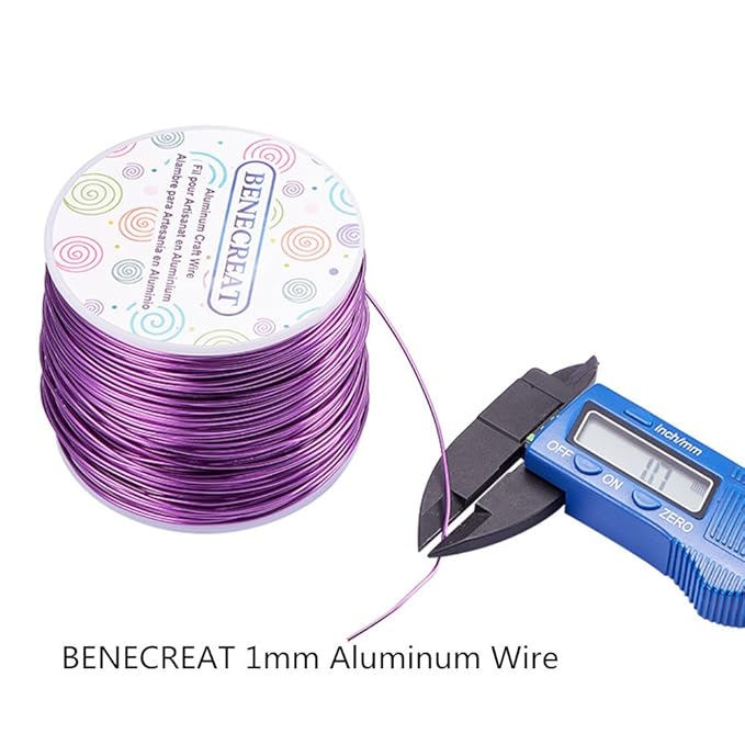 BENECREAT 18 Gauge Jewelry Craft Aluminum Wire 492 Feet Bendable Metal - Image 4