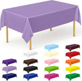 QZYL 12 PCS Lavender Plastic Tablecloths, 54 in x 108 in Dinner Table Cloths by QZYL