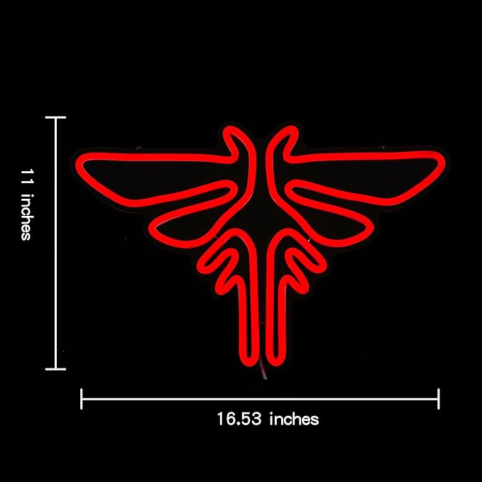 Moth Neon Sign Game Neon Light for wall Decor Red LED Neon Signs Animal Neon - Image 3