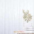 ShinyBeauty Sequin Backdrop White 4x8FT Sequin Fabric Backdrop Shimmer by ShinyBeauty