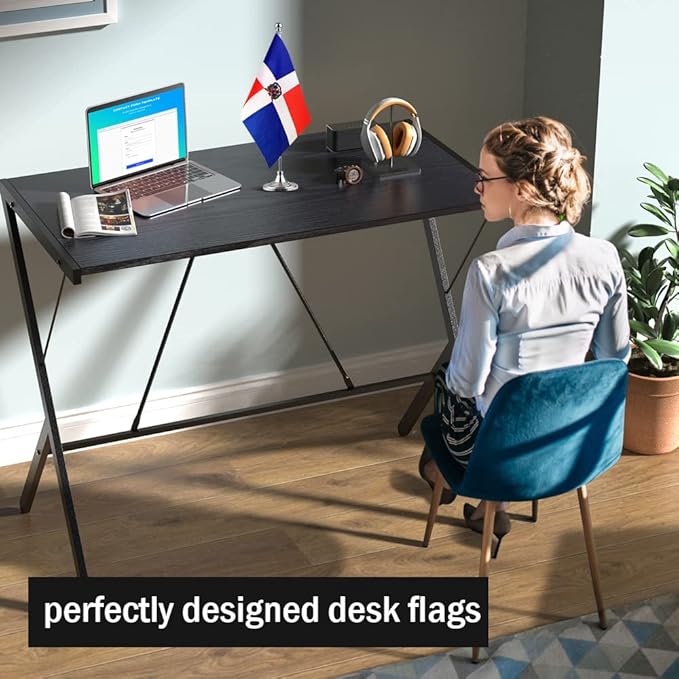Dominica Flag Dominican Flags, Small Mini Dominican Desk Flag, Used - Image 3