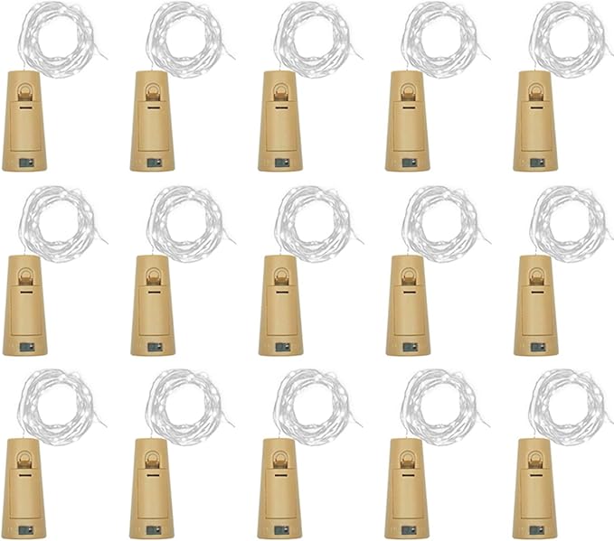 Wine Bottle Lights with Cork, LoveNite Battery Operated 20 LED Cork Shape by LoveNite