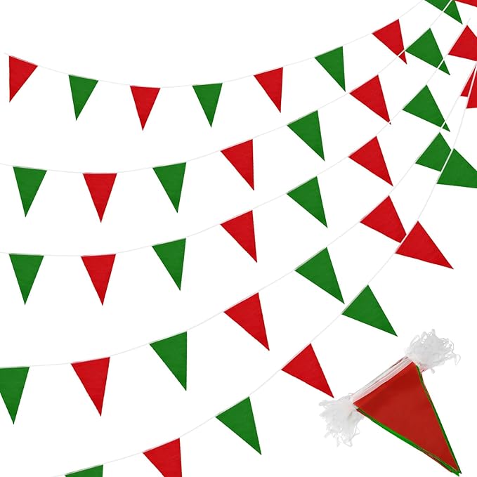 Tatuo 200 Feet Solid Pennant Banners Flags String Triangle Hanging DIY Bunting by Tatuo