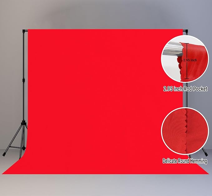 10x10FT Red Screen Backdrop for Photography Red Photo Booth Backdrop Photoshoot - Image 2