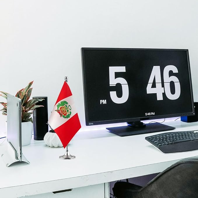 Peru Flag Peruvian Flags, Small Mini Peruvian Desk Flag, Used - Image 5