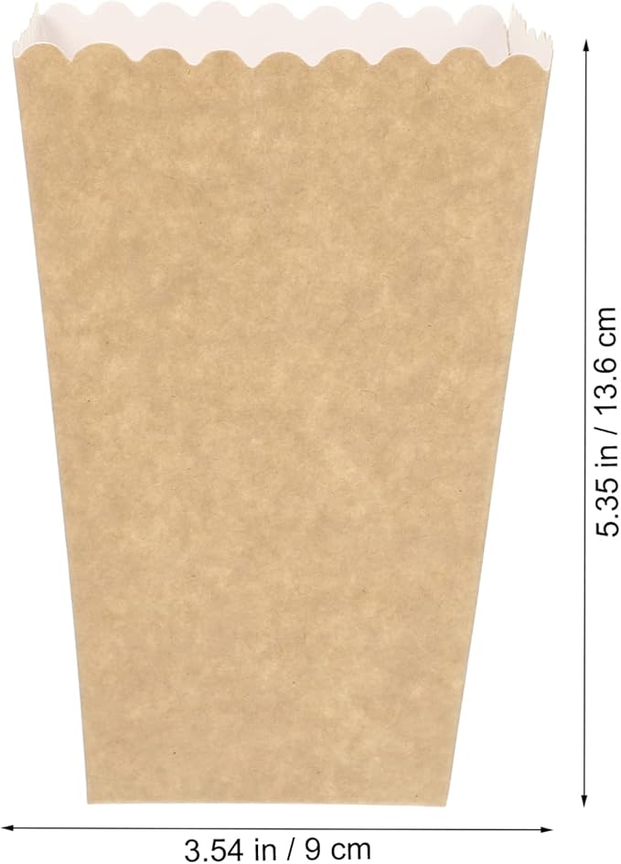 BESTOYARD 50Pcs Paper Popcorn Boxes, 5.3 X 3.5 Inch Individual Serving Snack - Image 4