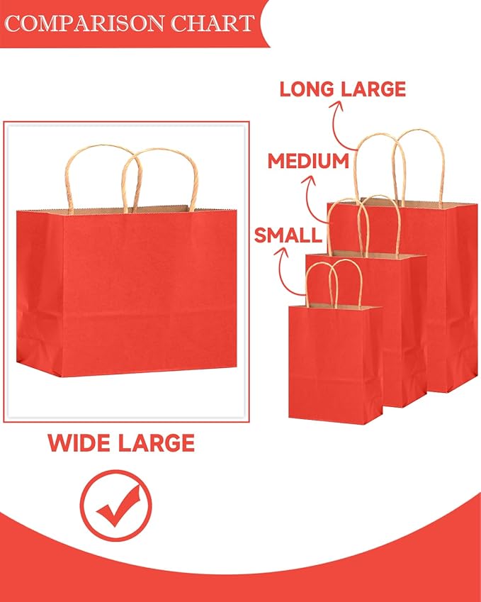qiqee 100PCS Large Gift Bag - Image 6