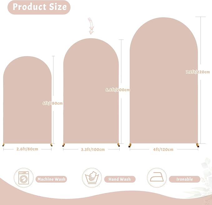 6.6FT Nude Arch Backdrop Cover - Image 4