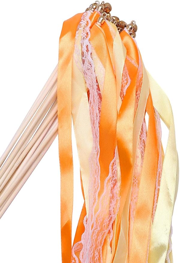 30pcs Lace Ribbon Stick Wands Christmas Birthday Party Streamers Wands Fairy by Wishprom
